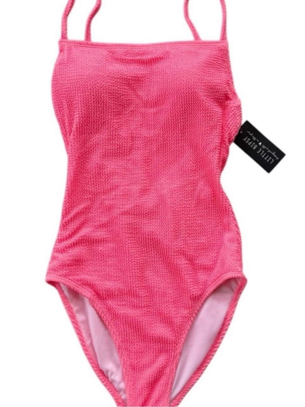 Little Bipsy Hot Pink Textured One-Piece Swimsuit